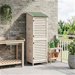 vidaXL Tuinschuur met dak Wit 59 x 56 x 176 cm Massief Vurenhout