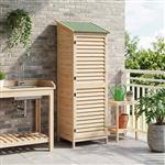 vidaXL Tuinschuur met dak Naturel 59 x 56 x 176 cm Massief Vurenhout