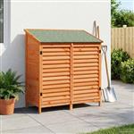 vidaXL Tuinschuur met dak Bruin 106 x 56 x 113,5 cm Massief Vurenhout