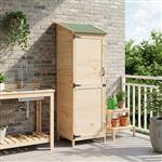 vidaXL Tuinschuur Naturel 59,5 x 56 x 176,5 cm Massief Vurenhout