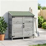 vidaXL Tuinschuur Grijs 106,5 x 56 x 113,5 cm Massief Vurenhout