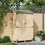 vidaXL Tuinschuur Naturel 106 x 56 x 176,5 cm Massief Vurenhout