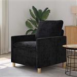 vidaXL Bank Zwart 76 x 81 x 87,5 cm Polyester
