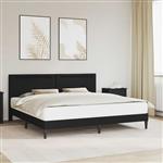 vidaXL Bedframe met LED-stripverlichting Zwart 180 x 200 cm Kunstleer