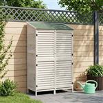 vidaXL Tuinschuur met dak Wit 106 x 56 x 176,5 cm Massief Vurenhout