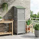 vidaXL Tuinschuur met dak Grijs 59 x 56 x 176 cm Massief Vurenhout