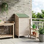 vidaXL Tuinschuur met dak Wit 59 x 56 x 113,5 cm Massief Vurenhout