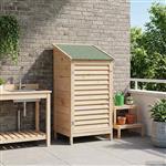 vidaXL Tuinschuur met dak Naturel 59 x 56 x 113,5 cm Massief Vurenhout