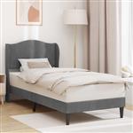 vidaXL Bedframe met hoofdeinde Donkergrijs 80 x 200 cm Fluweel
