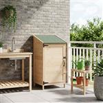 vidaXL Tuinschuur met dak Naturel 59 x 56 x 113,5 cm Massief Vurenhout