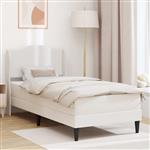 vidaXL Bedframe met hoofdeinde Wit 80 x 200 cm Kunstleer