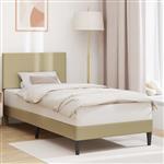 vidaXL Bedframe Lichtgroen Grijs 80 x 200 cm Katoen Stof