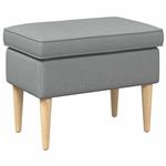 vidaXL Voetenbank Lichtgrijs 55 x 35 x 41 cm Polyester