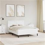 vidaXL Bedframe met LED-stripverlichting Wit 160 x 200 cm Kunstleer
