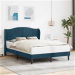 vidaXL Bedframe met hoofdeinde Blauw 120 x 190 cm Fluweel