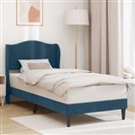 vidaXL Bedframe met hoofdeinde Blauw 90 x 190 cm Fluweel