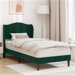 vidaXL Bedframe met hoofdeinde Donkergroen 90 x 190 cm Fluweel