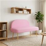 vidaXL Beklede bank met rugleuning Roze 110 x 60 x 76 cm Polyester
