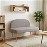 vidaXL Beklede bank met rugleuning Taupe 110 x 60 x 76 cm Polyester