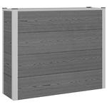 vidaXL Verhoogde plantenbak Grijs 100 x 30 x 82 cm WPC en Aluminium