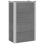 vidaXL Verhoogde plantenbak Grijs 50 x 30 x 82 cm WPC en Aluminium