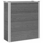 vidaXL Verhoogde plantenbak Grijs 75 x 30 x 82 cm WPC en Aluminium