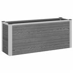 vidaXL Verhoogde plantenbak Grijs 100 x 30 x 42 cm WPC en Aluminium