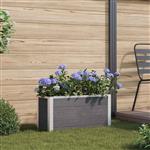 vidaXL Verhoogde plantenbak Grijs 75 x 30 x 42 cm WPC en Aluminium