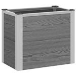 vidaXL Verhoogde plantenbak Grijs 50 x 30 x 42 cm WPC en Aluminium