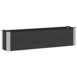 vidaXL Verhoogde plantenbak Zwart 150 x 30 x 36 cm