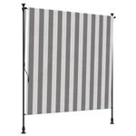 vidaXL Buiten Rolgordijn Antraciet en Wit 150 x 270 cm