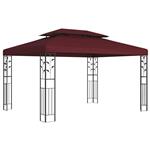 vidaXL Prieel 3,97 x 2,96 x 2,68 m Wijnrood Polyester en staal