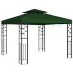 vidaXL Prieel 3 x 3 x 2,68 m Groen Polyester en staal