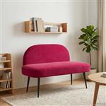 vidaXL Beklede bank met rugleuning Wijnrood 110 x 60 x 76 cm Fluweel