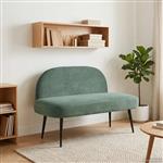 vidaXL Beklede bank met rugleuning Zeegroen 110 x 60 x 76 cm Fluweel