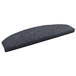vidaXL Zelfklevende Trapmatten Halfrond 15 pcs Donkergrijs en blauw