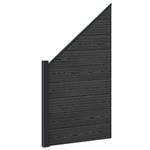 vidaXL Hek set 95 x 180 cm WPC en Aluminium Zwart