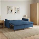 vidaXL Uittrekbare Slaapbank Blauw Stof
