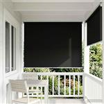 vidaXL Buitenrolgordijn UV-bescherming Zwart 100 x 230 cm