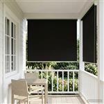 vidaXL Buitenrolgordijn UV-bescherming Zwart 100 x 140 cm