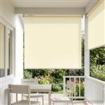 vidaXL Buitenrolgordijn UV-bescherming Crèmekleurig 100 x 230 cm