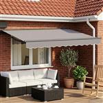 vidaXL Elektrisch Zonnescherm Frame met LED's Antraciet 2,5 x 2 m