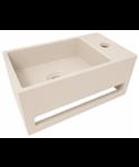 Fontein Julia Rechts Rechthoekig 35x20x16cm Solid Surface Beige