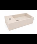 Fontein Lotte Links Rechthoekig 40x22x10cm Solid Surface Beige