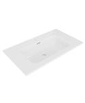Wastafel Bajo Enkel Met 1 Kraangat 80x46x1,8cm Keramiek Glans Wit