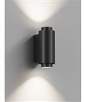 Wandlamp Simar Rond Zwart 3000K Dimbaar IP44