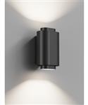 Wandlamp Simar Ovaal Zwart 3000K Dimbaar IP44