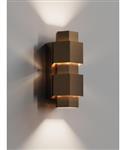 Wandlamp Simar Vijfhoek PVD Koper 3000K Dimbaar IP44