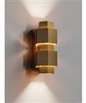 Wandlamp Simar Vijfhoek PVD Messing 3000K Dimbaar IP44