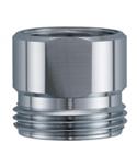 Verloopnippel Riko M22 binnen x 3/4'' buiten Chroom